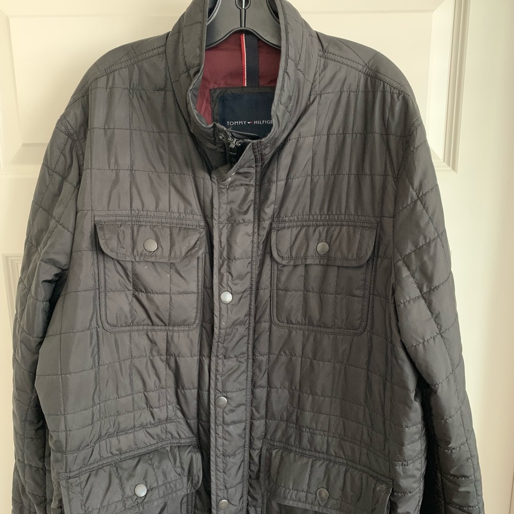 Tommy Hilfiger Black Puffer Jacket Size XL